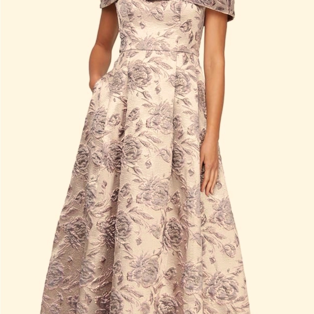 Alex evenings rich floral brocade dress